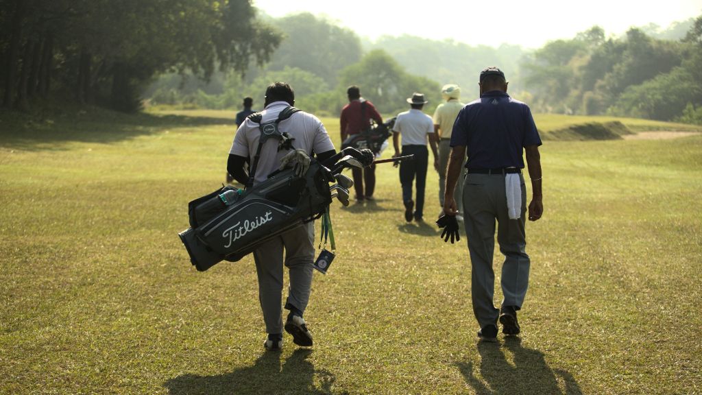 Golfers walking the fairway at Forest Hill Golf Links Chandigarh